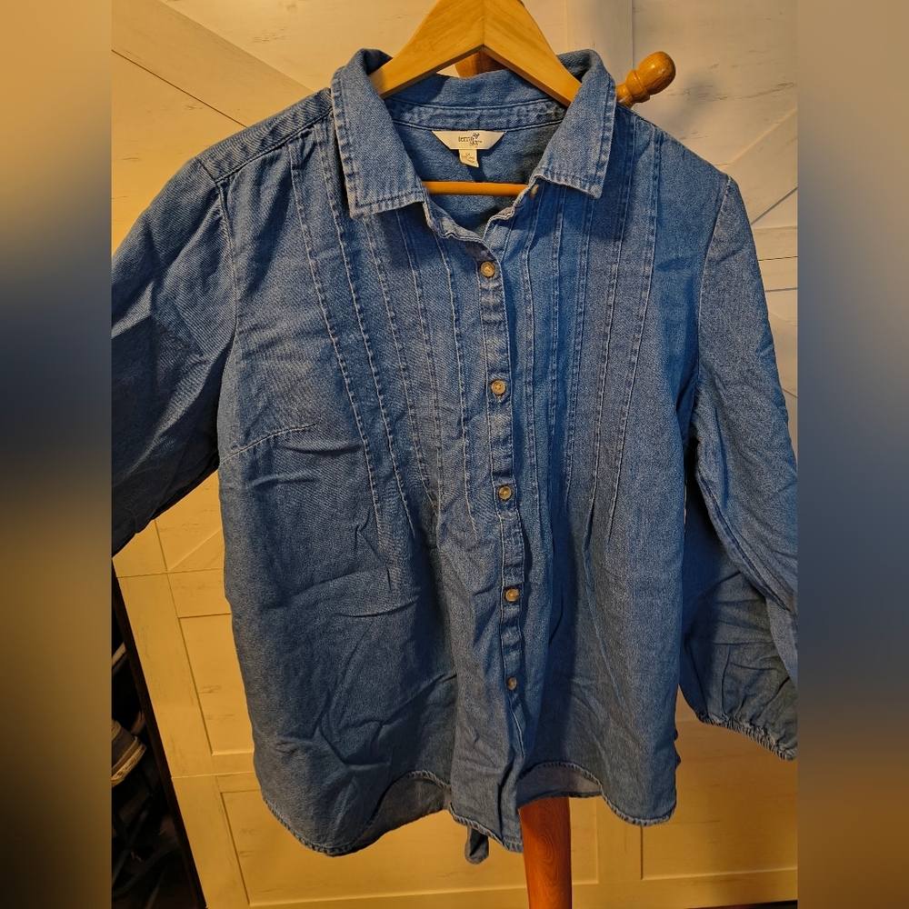Terra & Sky Light Blue Denim Top